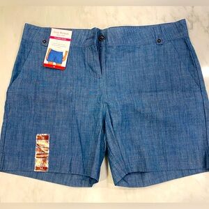 Isaac Mizrahi denim shorts. Size 14. New with tags.